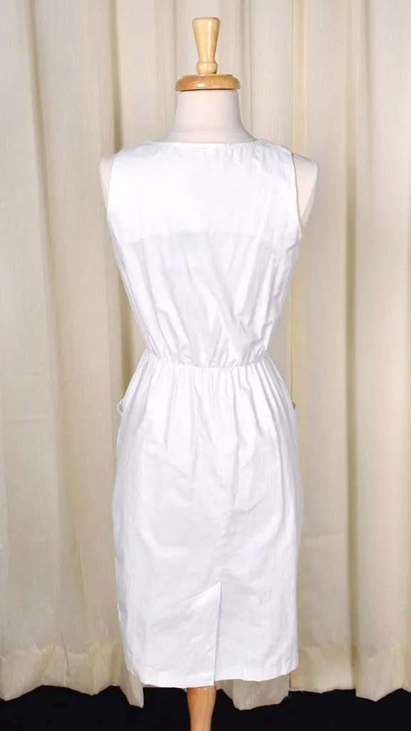 1980s Vintage White & Black Dress Set