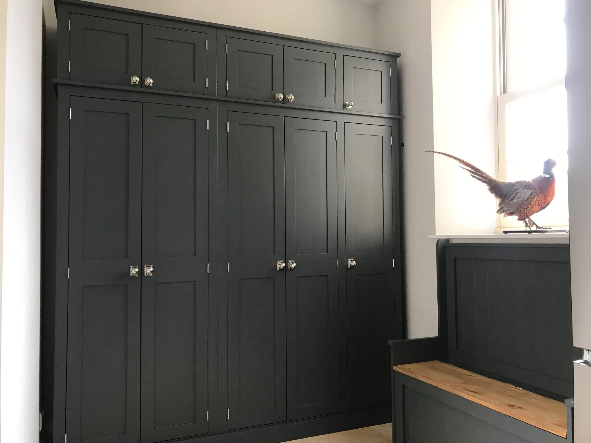 **5 Door Hall Coat & Shoe Storage Cupboard (35 cm deep) - NO TOP BOX