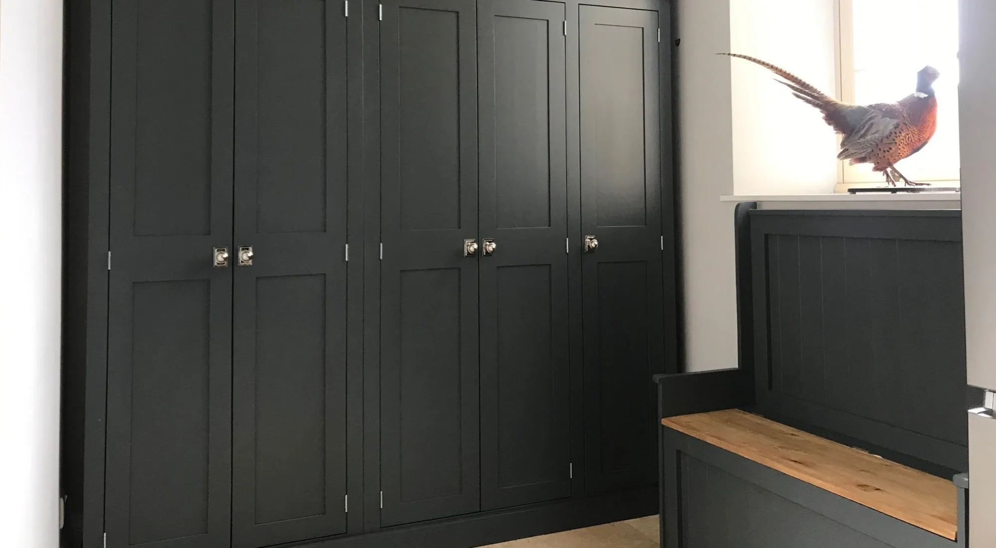 **5 Door Hall Coat & Shoe Storage Cupboard (35 cm deep) - NO TOP BOX