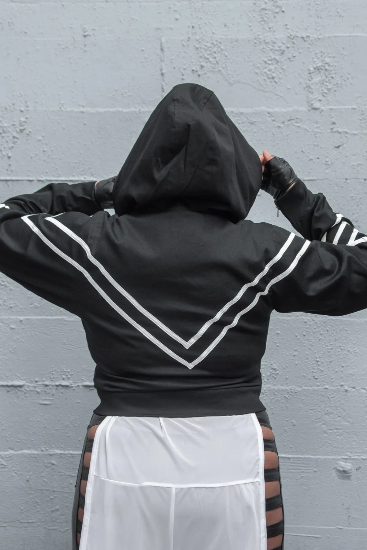 5D x Stellar Dust Asymmetric Cropped Jacket