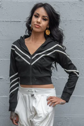 5D x Stellar Dust Asymmetric Cropped Jacket