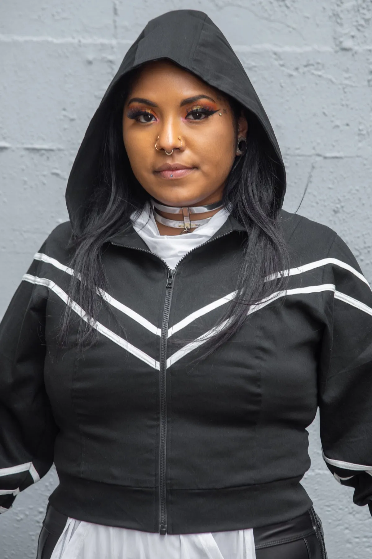5D x Stellar Dust Asymmetric Cropped Jacket
