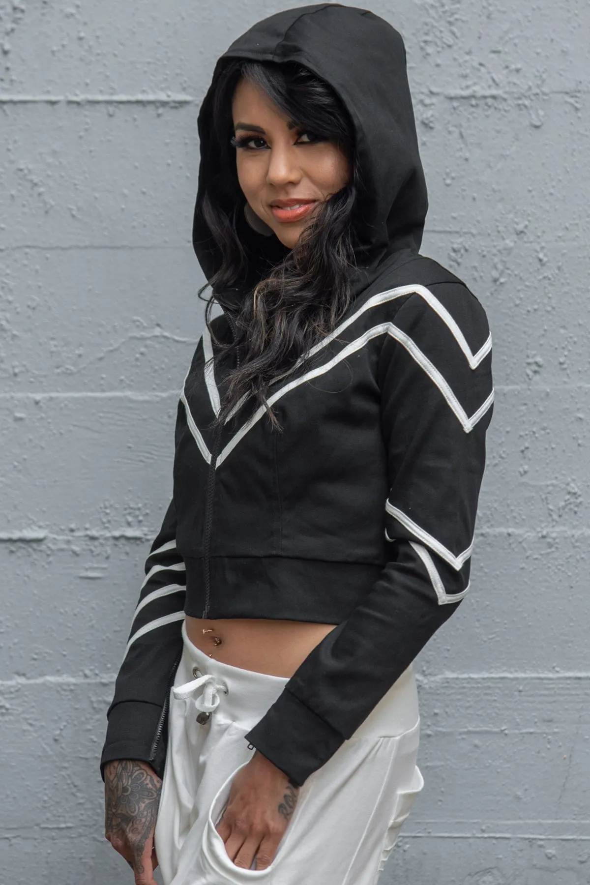 5D x Stellar Dust Asymmetric Cropped Jacket