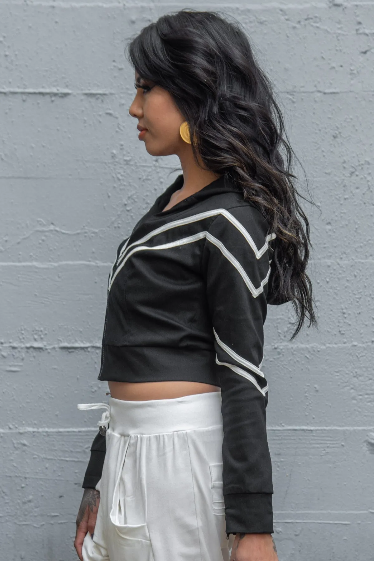 5D x Stellar Dust Asymmetric Cropped Jacket