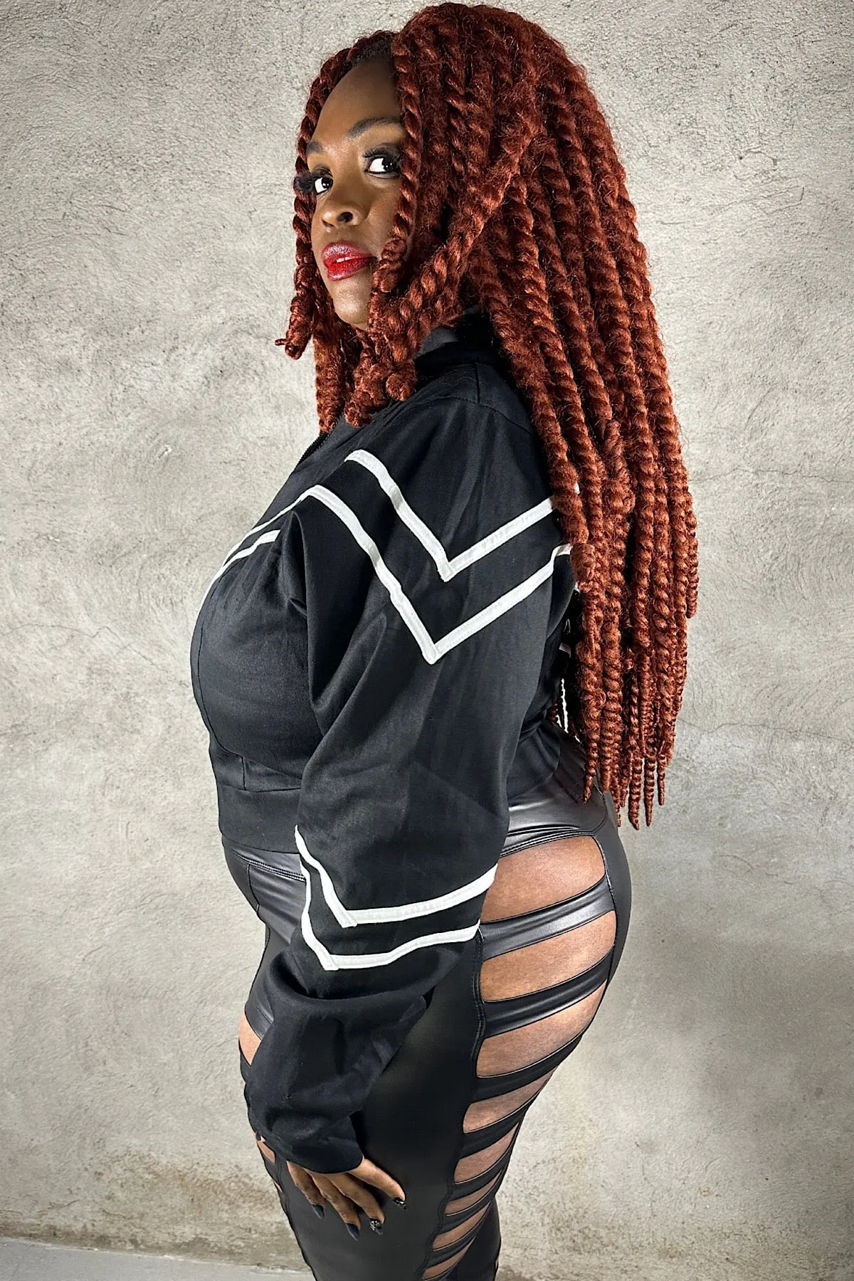 5D x Stellar Dust Asymmetric Cropped Jacket