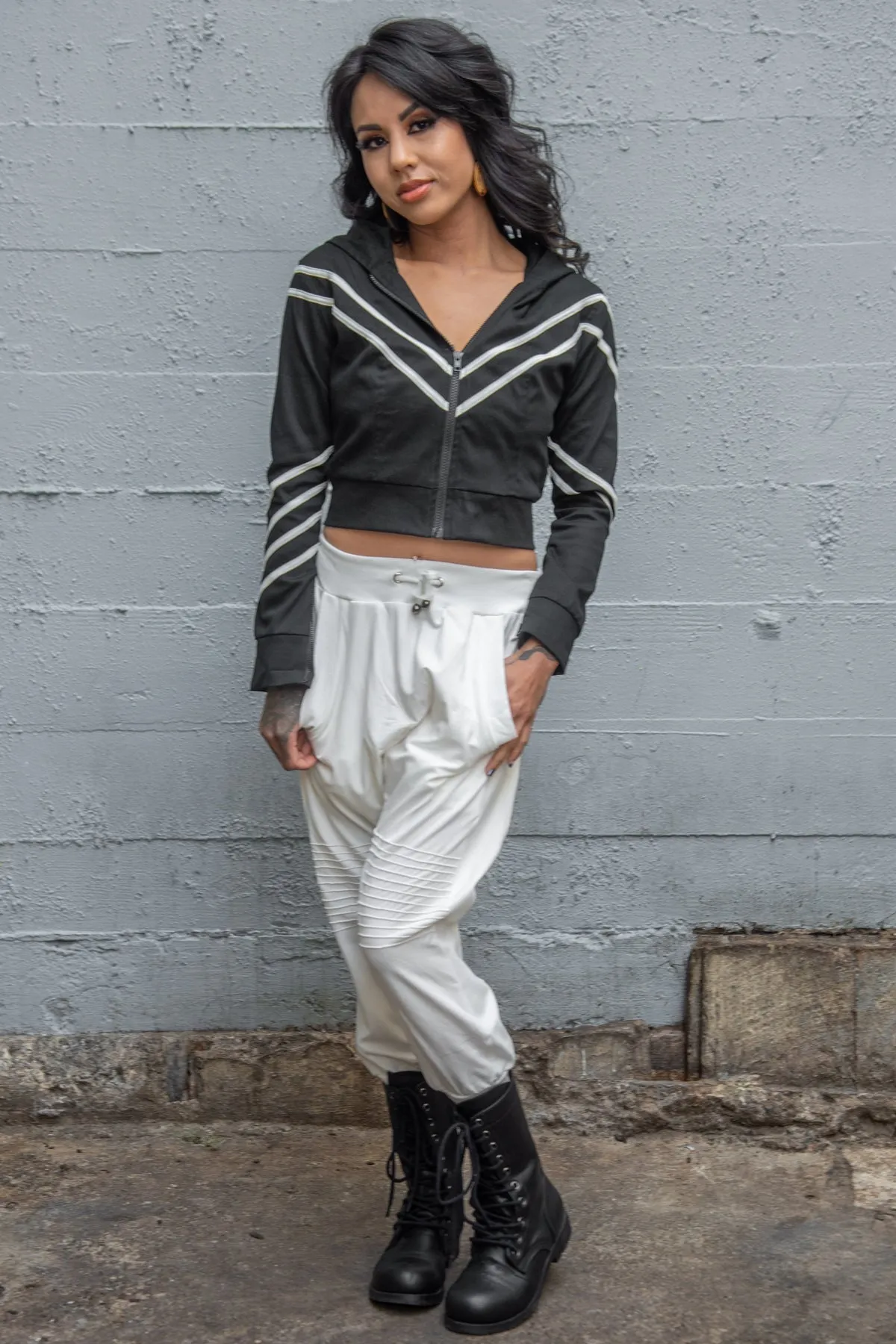 5D x Stellar Dust Asymmetric Cropped Jacket
