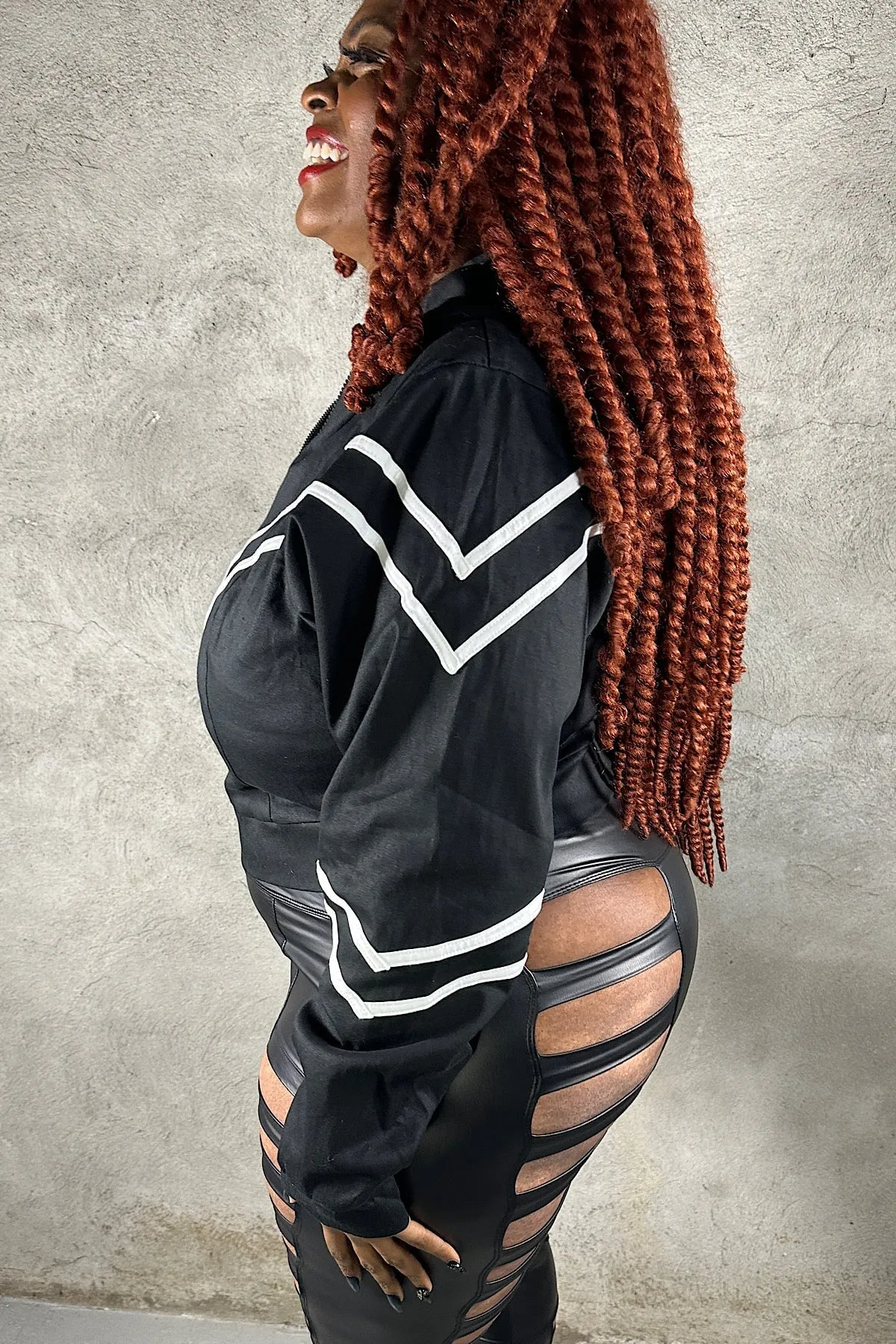 5D x Stellar Dust Asymmetric Cropped Jacket