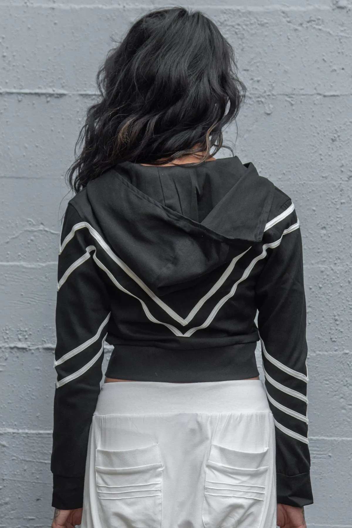 5D x Stellar Dust Asymmetric Cropped Jacket