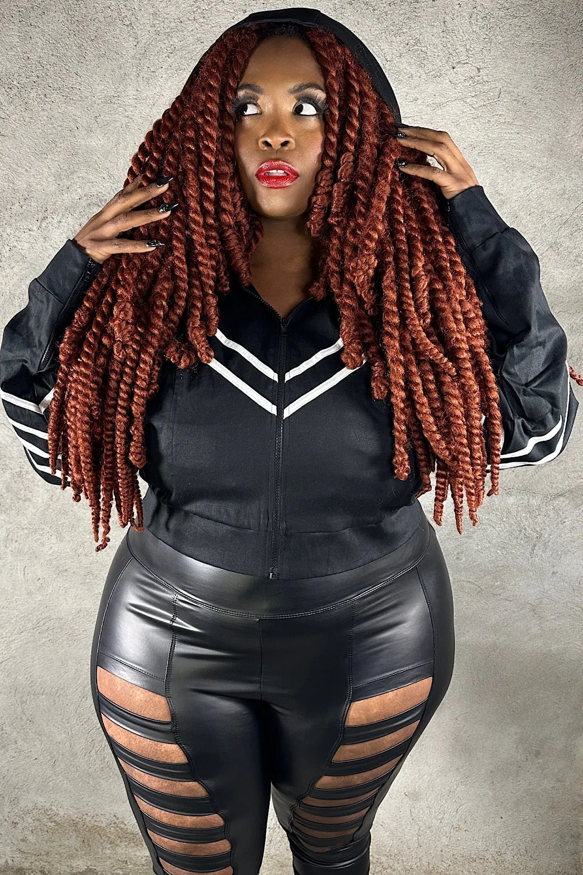 5D x Stellar Dust Asymmetric Cropped Jacket