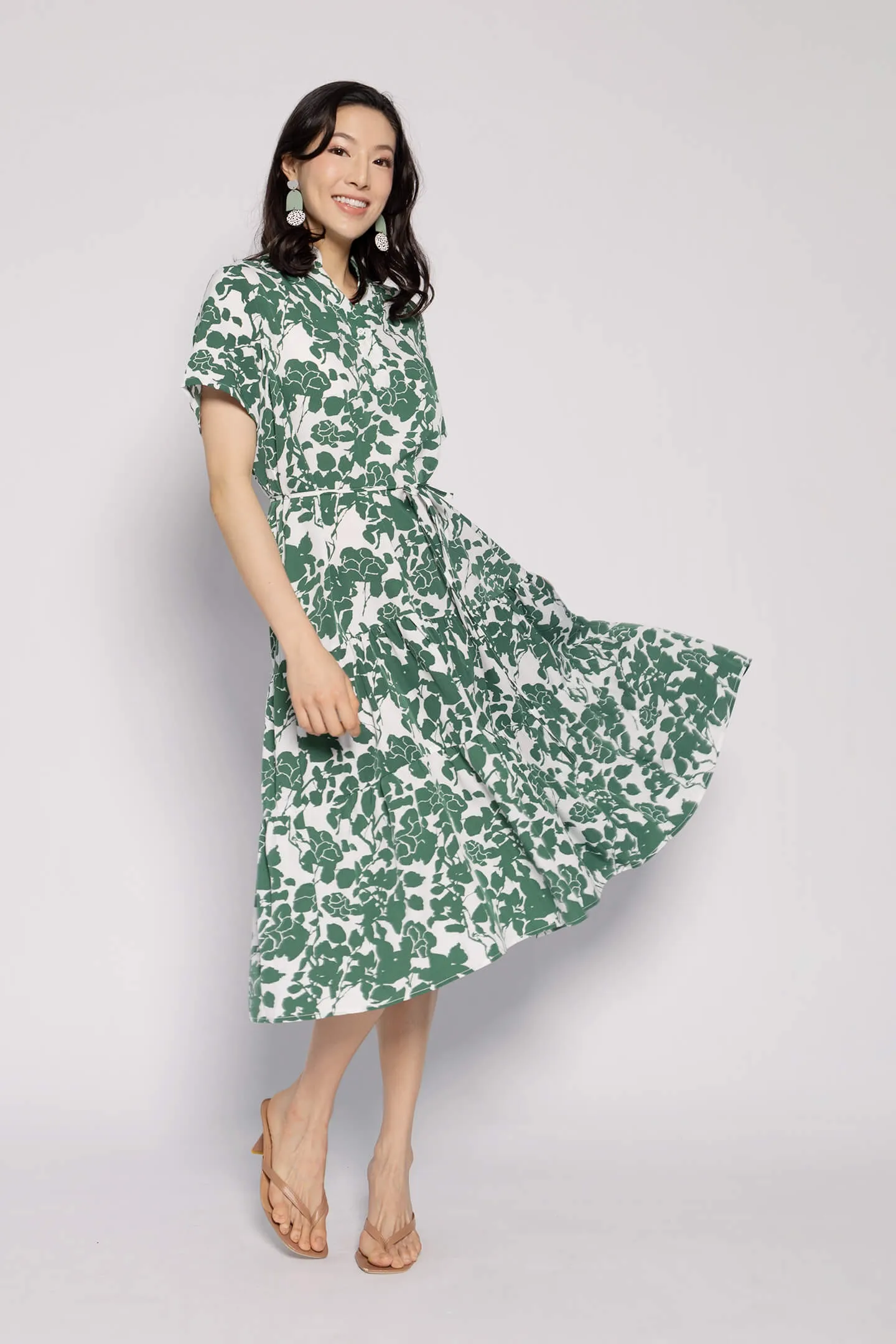 Amarisa Dress in Green Floral