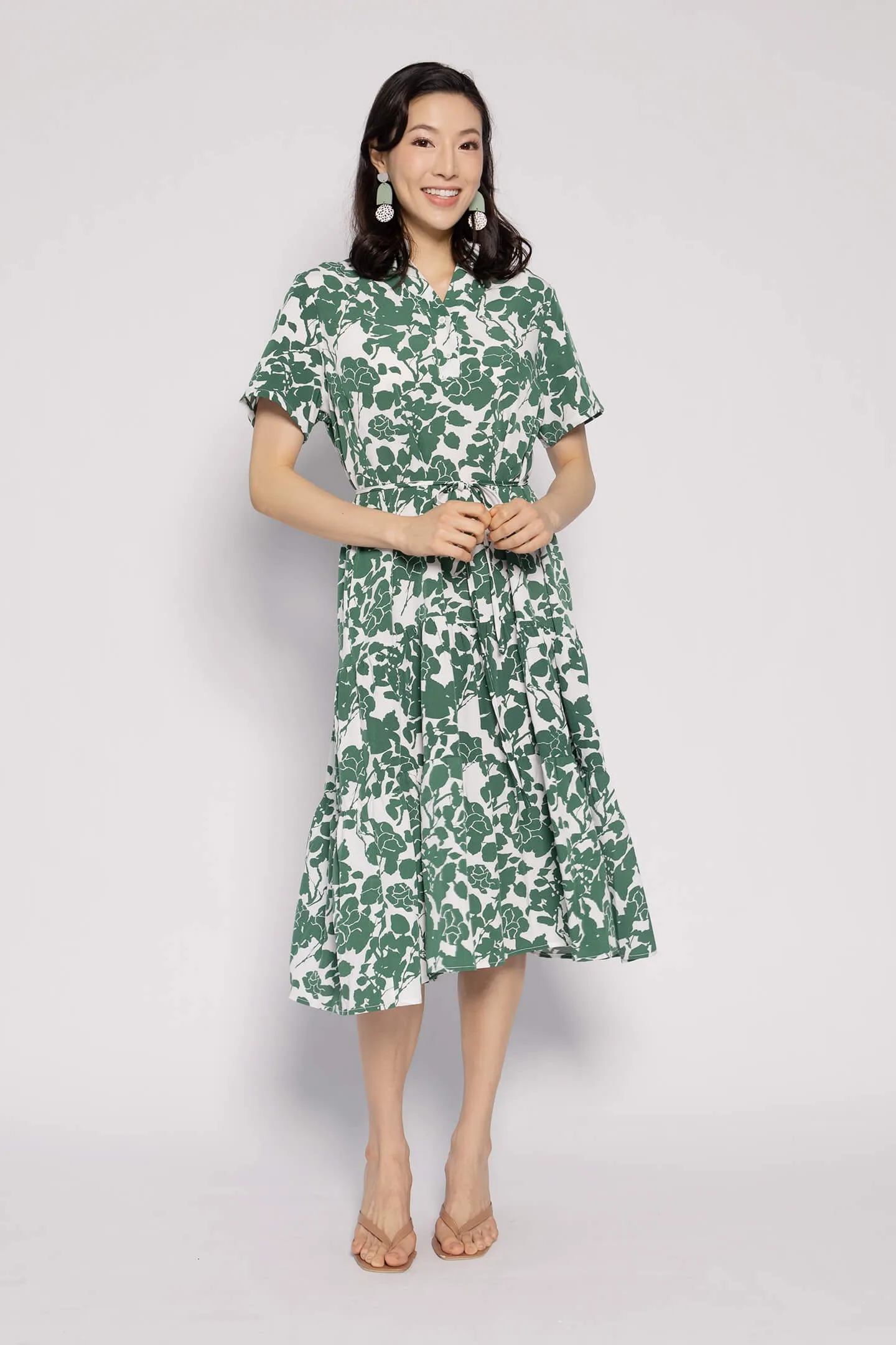 Amarisa Dress in Green Floral