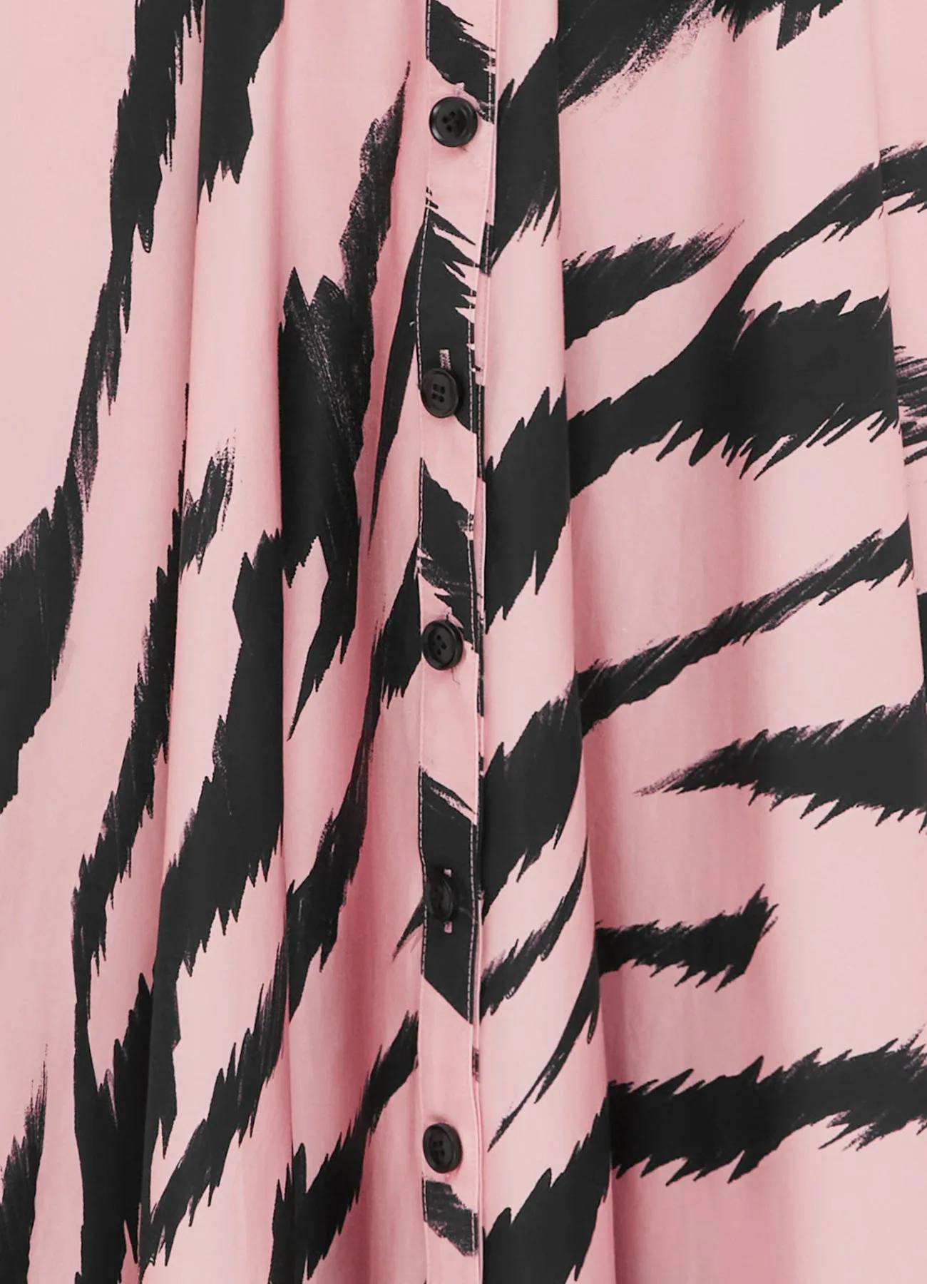 Anita Pocket Shirt Midi Dress - Tiger Print in Pink