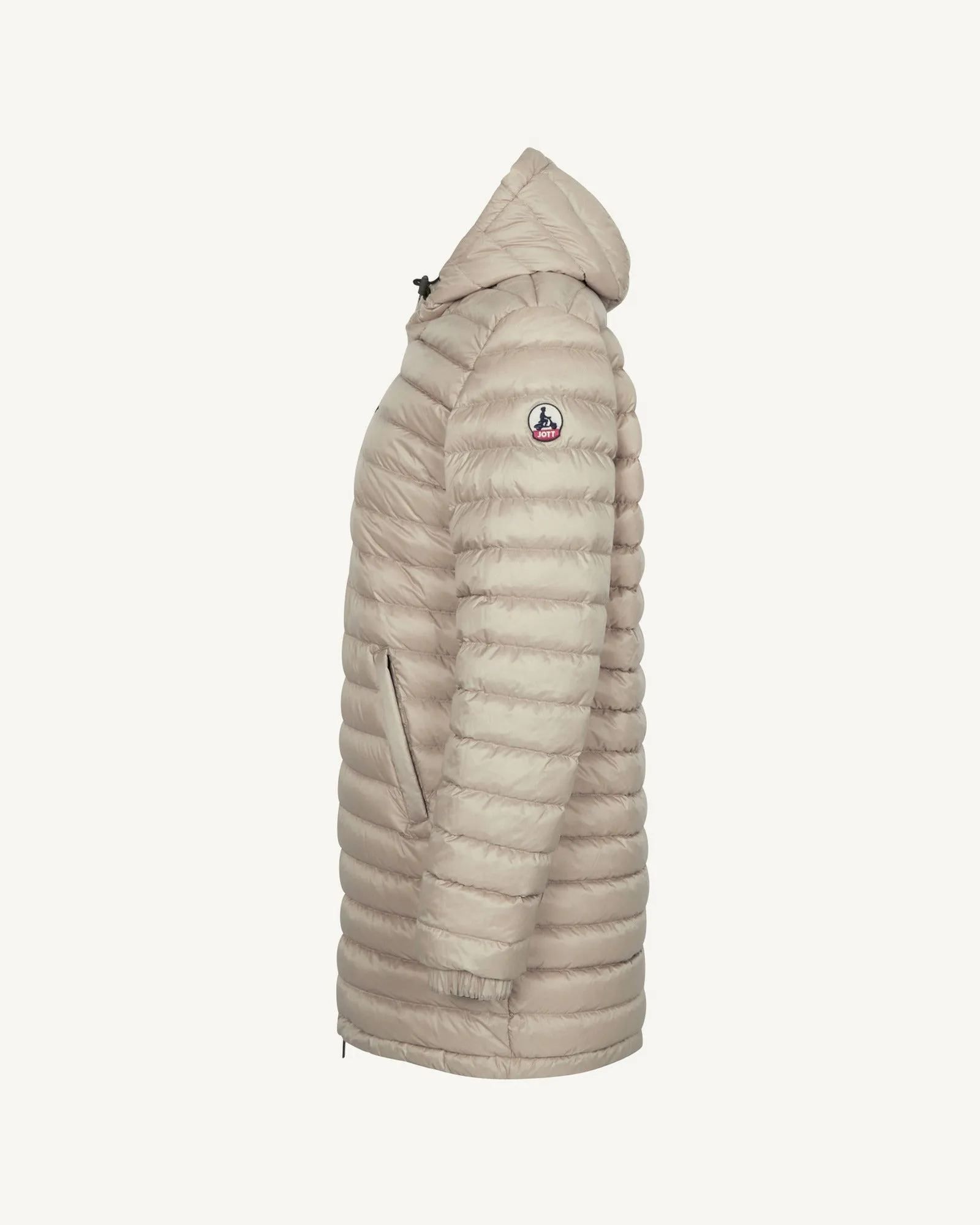Army/Beige Roma 2.0 long reversible puffer jacket