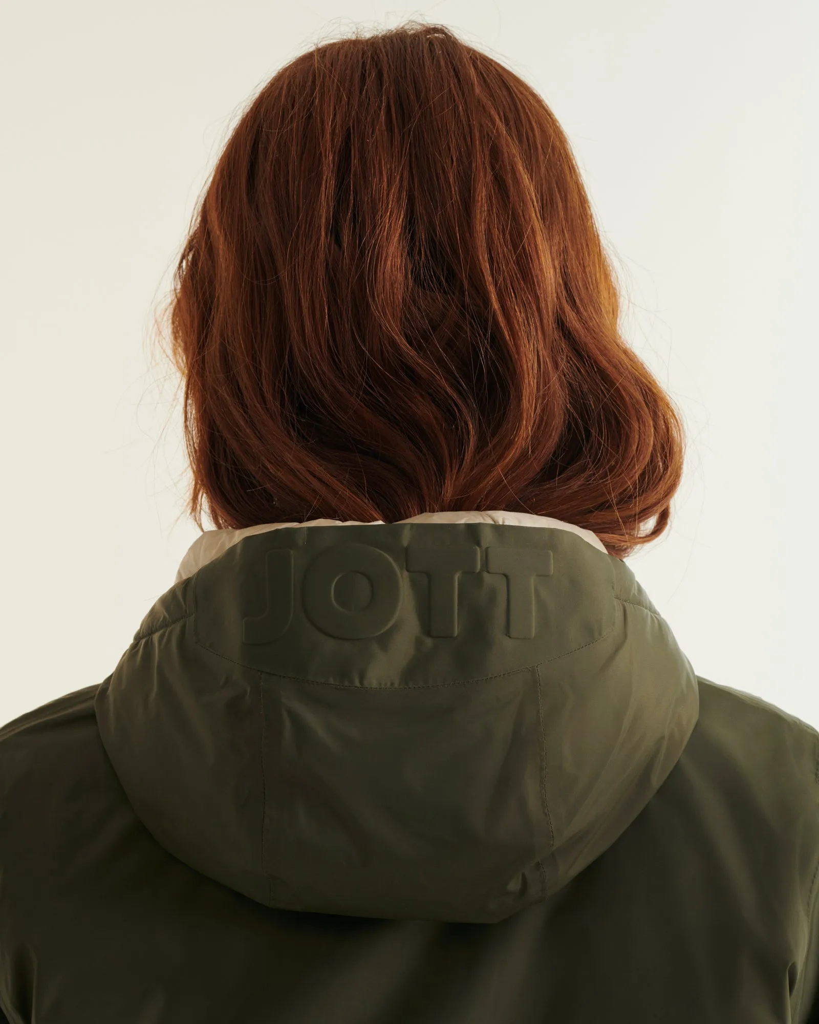 Army/Beige Roma 2.0 long reversible puffer jacket