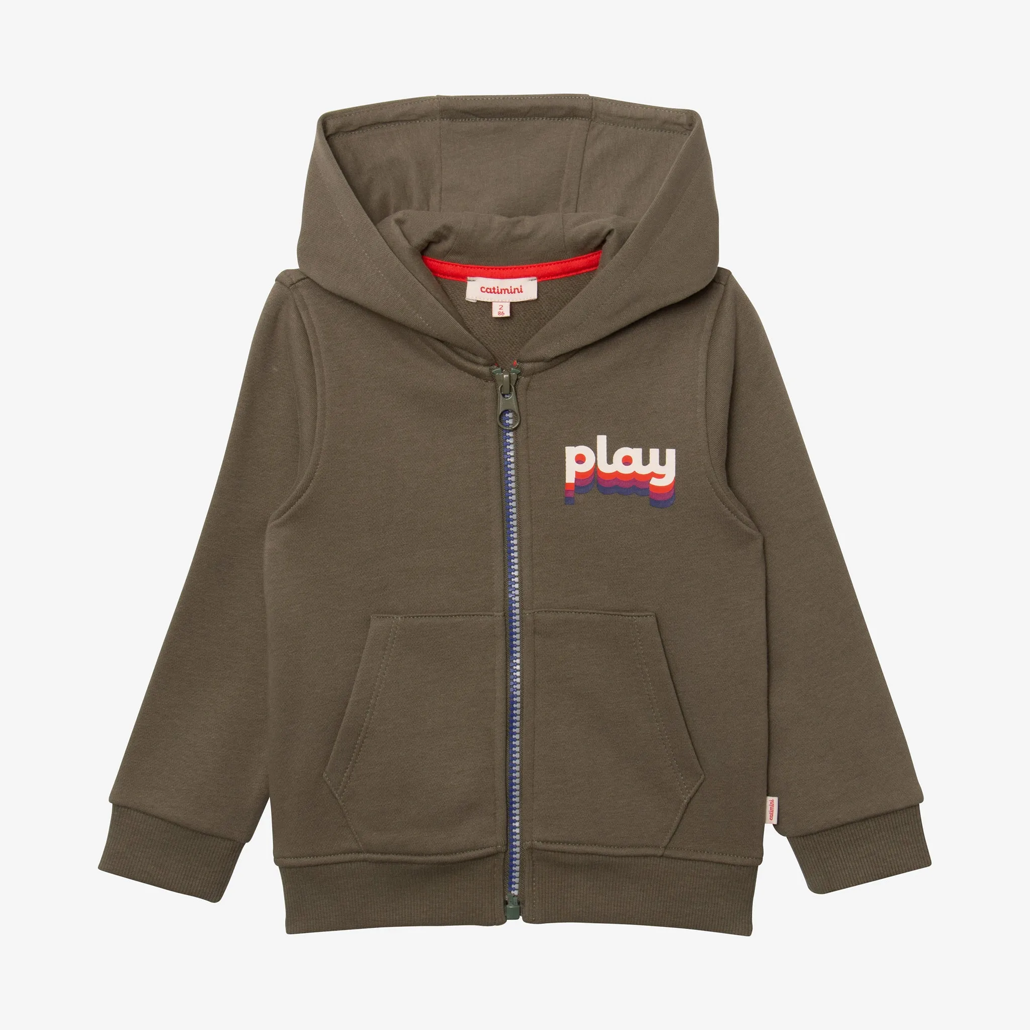 Baby boys' green zip hoodie