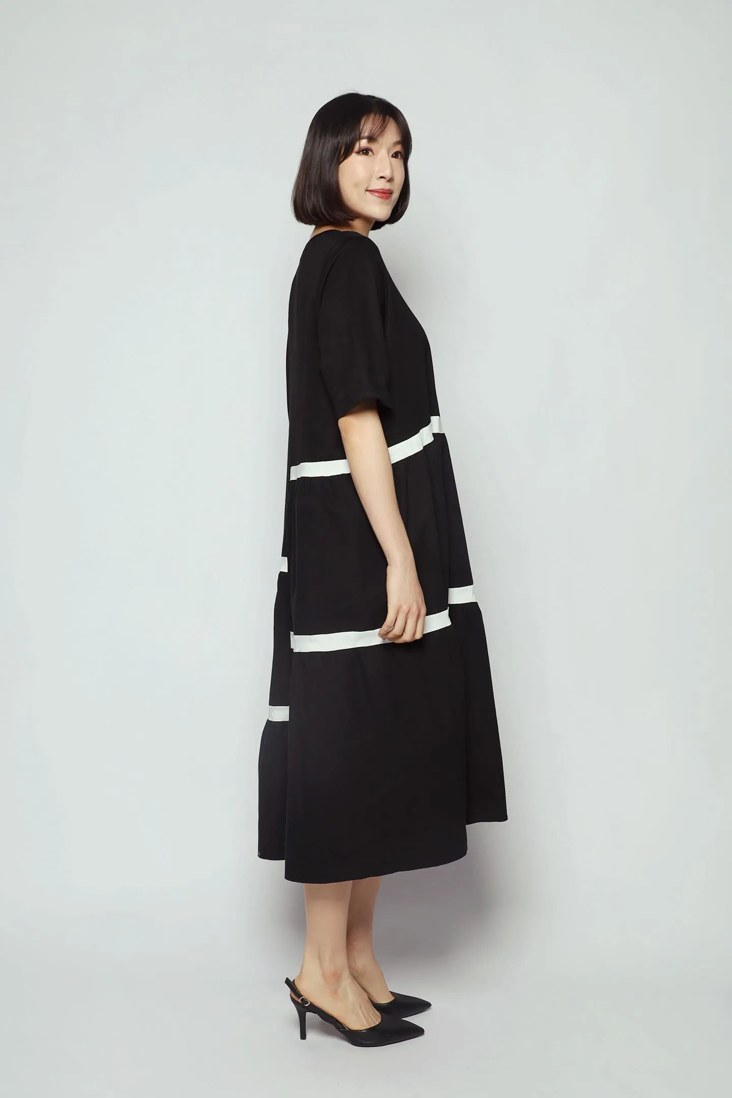 Bennie Dress in B/W