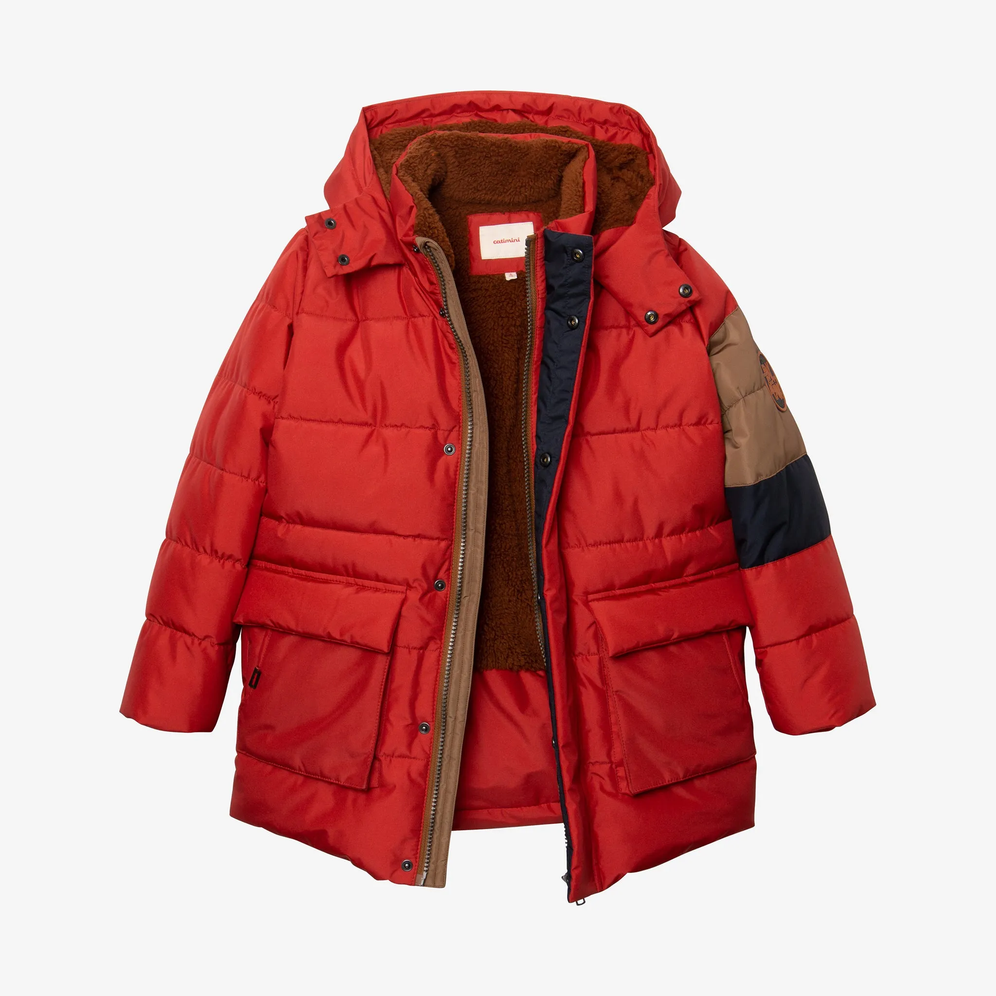 Boy red parka