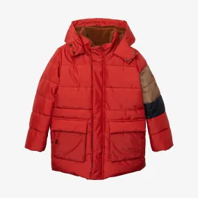 Boy red parka