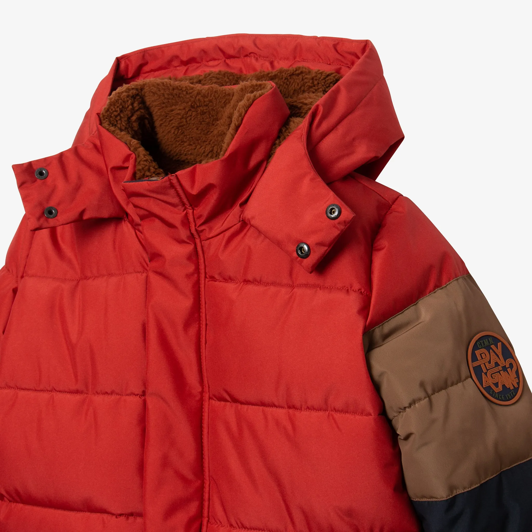 Boy red parka