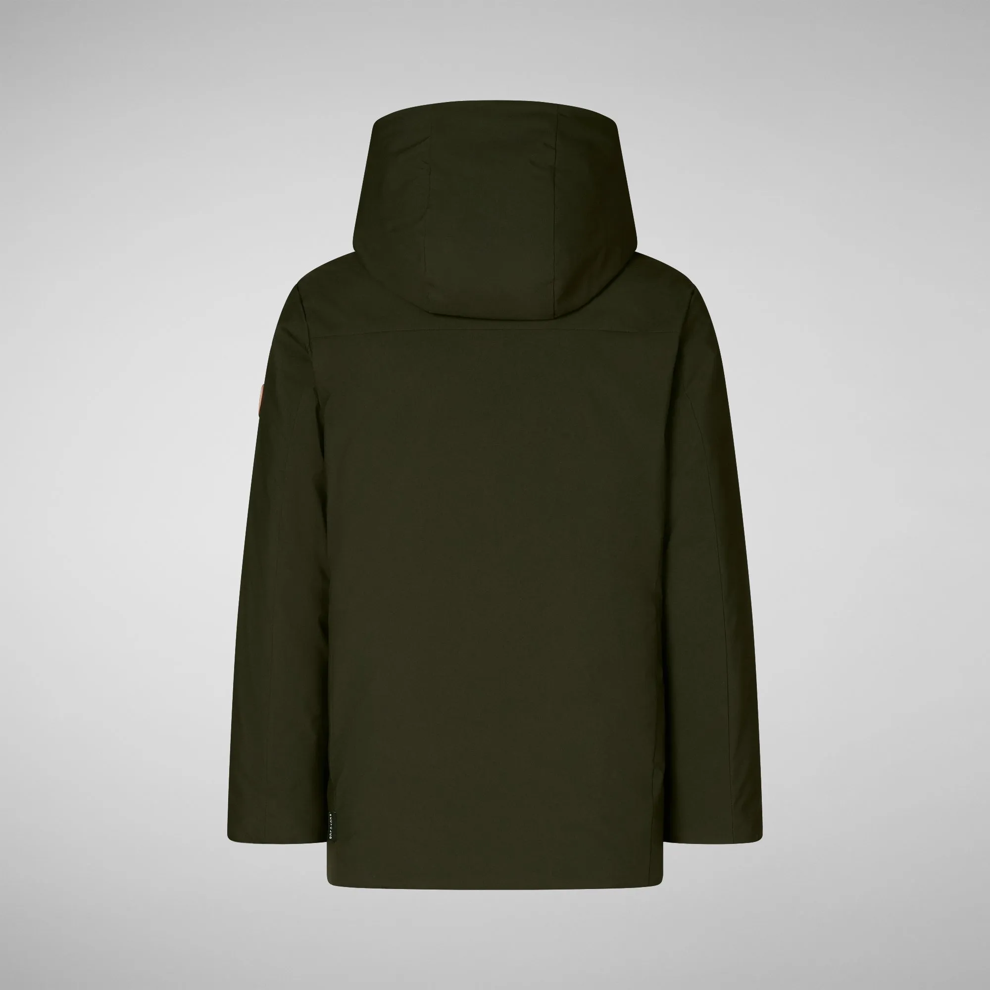 Boys' hooded parka Albi in land green