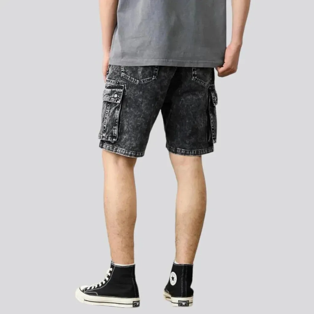 Cargo vintage men's jeans shorts