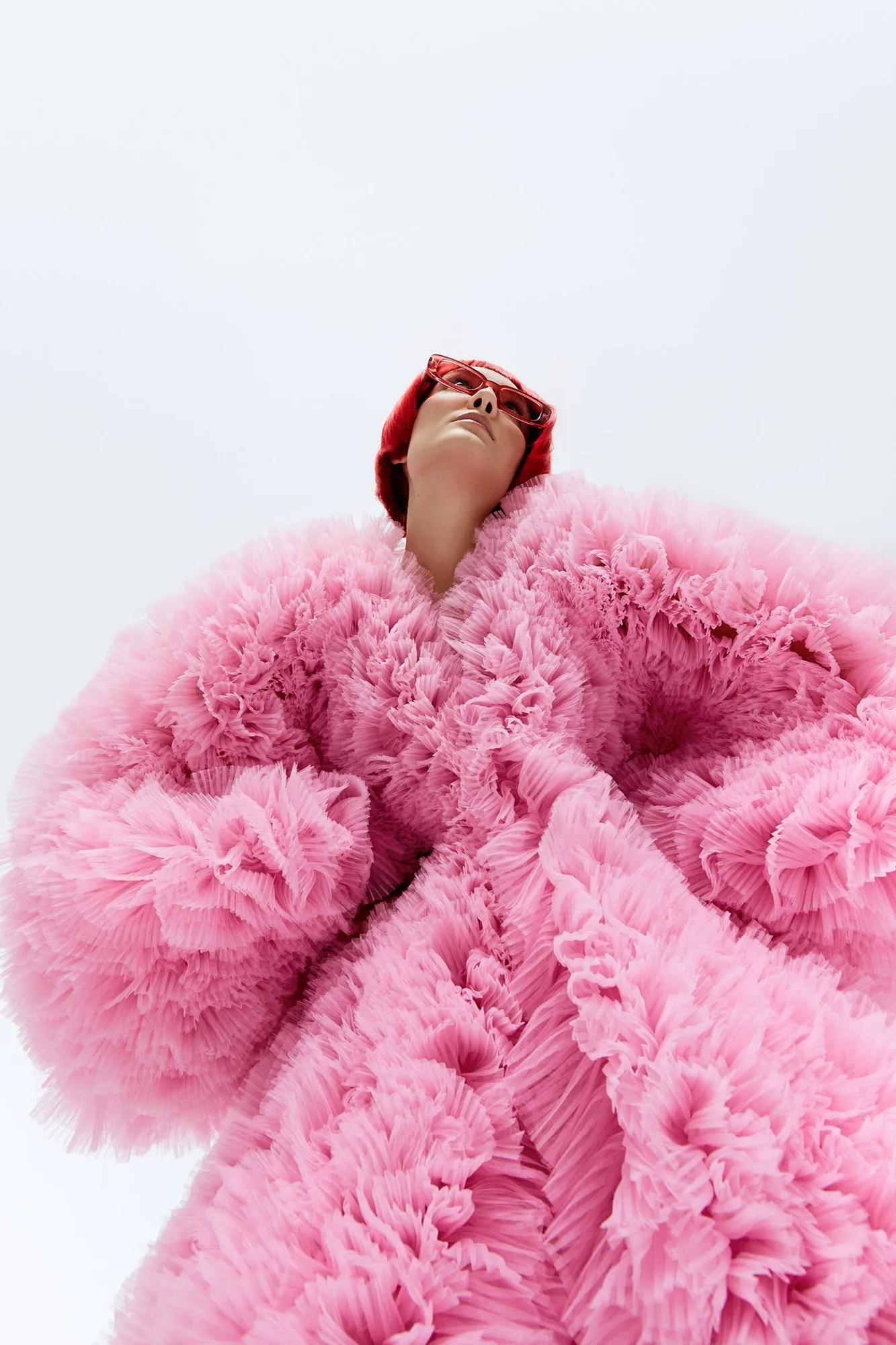 Carmel Tulle Coat in Pink