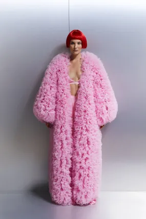 Carmel Tulle Coat in Pink
