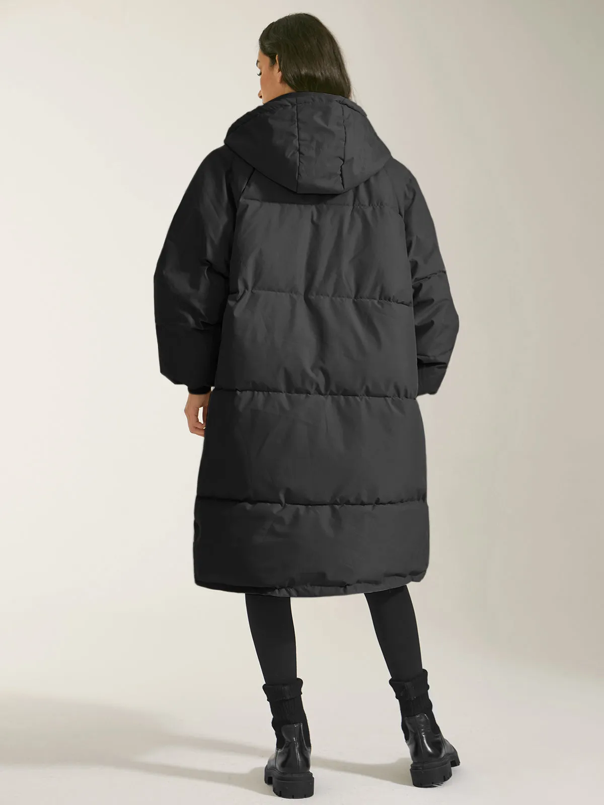 Chicmy-Winter Outfits Christmas Thanksgiving Gift New Year's Eve Outfits Streetwear Fashion Long Hooded Puffer Parka Coat