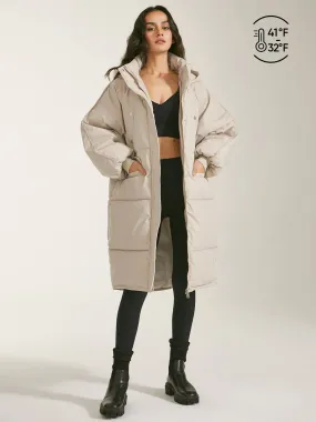Chicmy-Winter Outfits Christmas Thanksgiving Gift New Year's Eve Outfits Streetwear Fashion Long Hooded Puffer Parka Coat