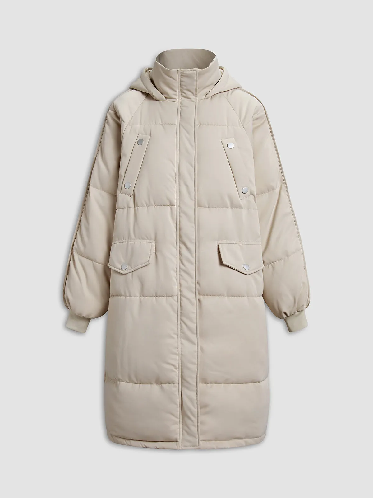 Chicmy-Winter Outfits Christmas Thanksgiving Gift New Year's Eve Outfits Streetwear Fashion Long Hooded Puffer Parka Coat