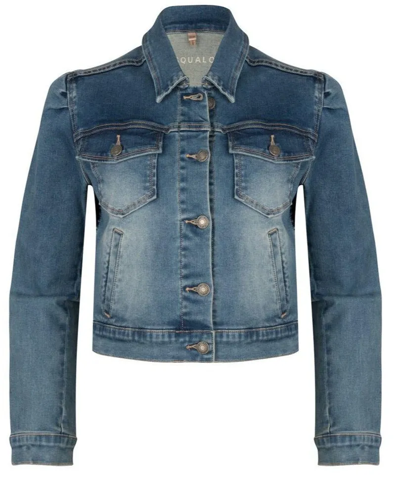 CROP DENIM JEAN JACKET
