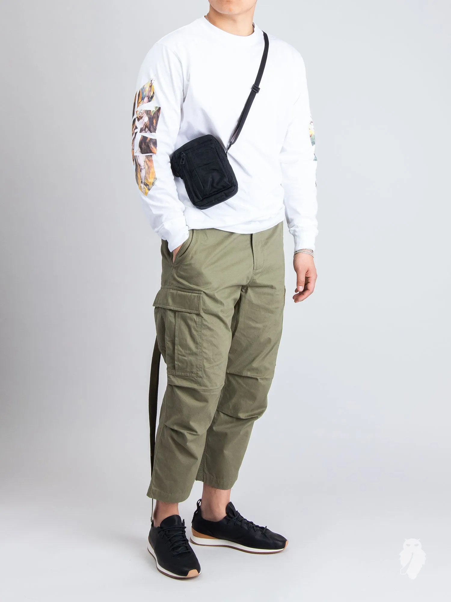 Cropped Cargo Pants in Maha Olive