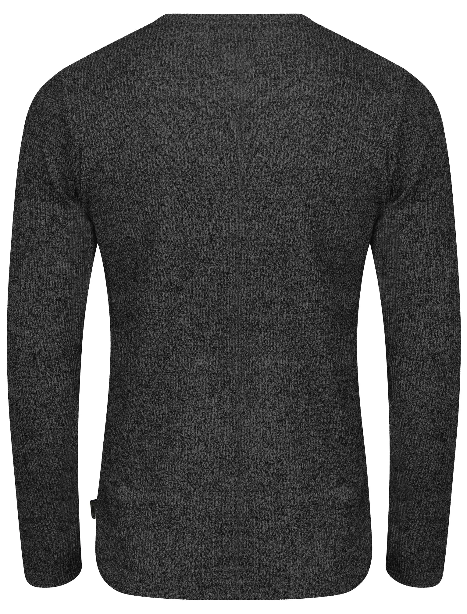 Dewar Ribbed Textured Marl Top in Black / White Mix - Dissident