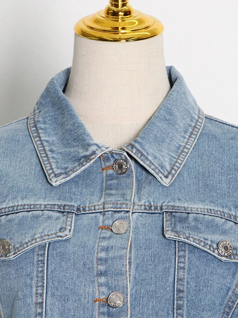 Drew Casual Spliced Denim Jacket