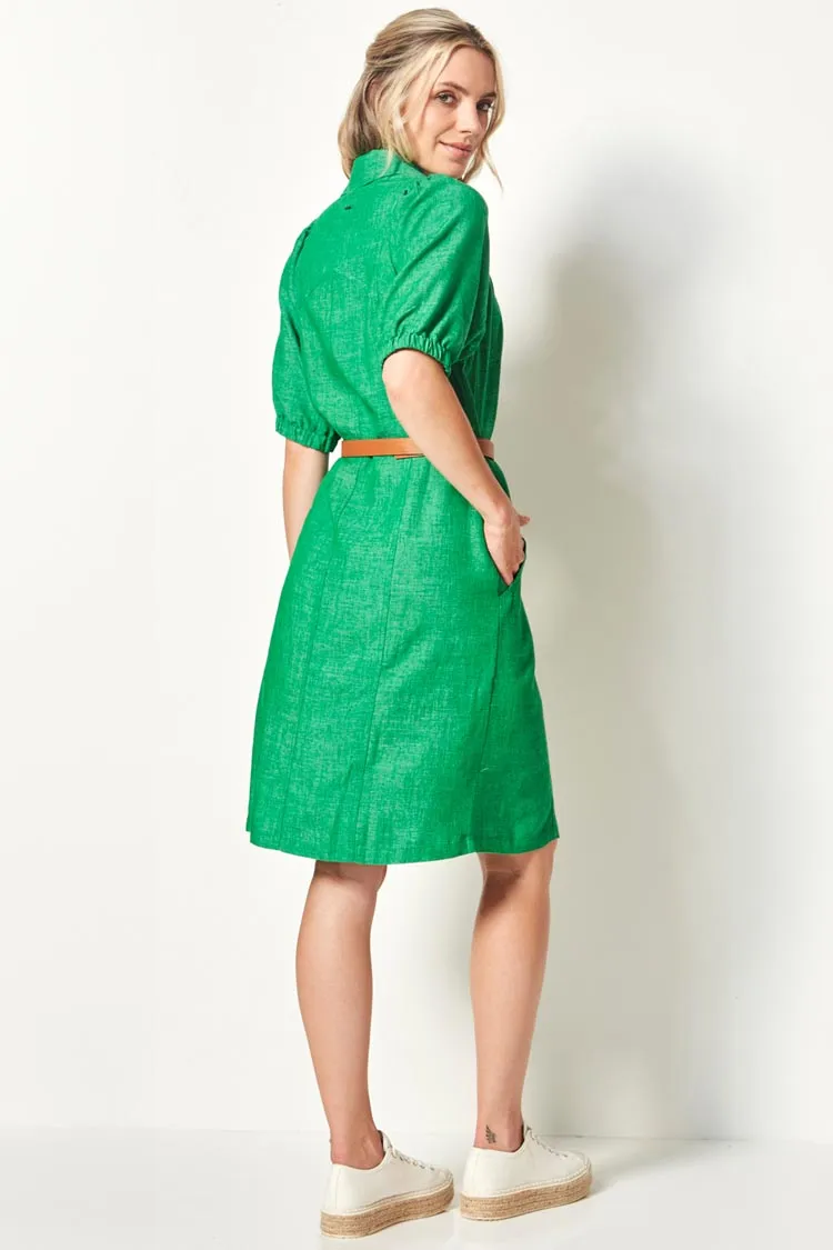 Enrich Dress in Emerald