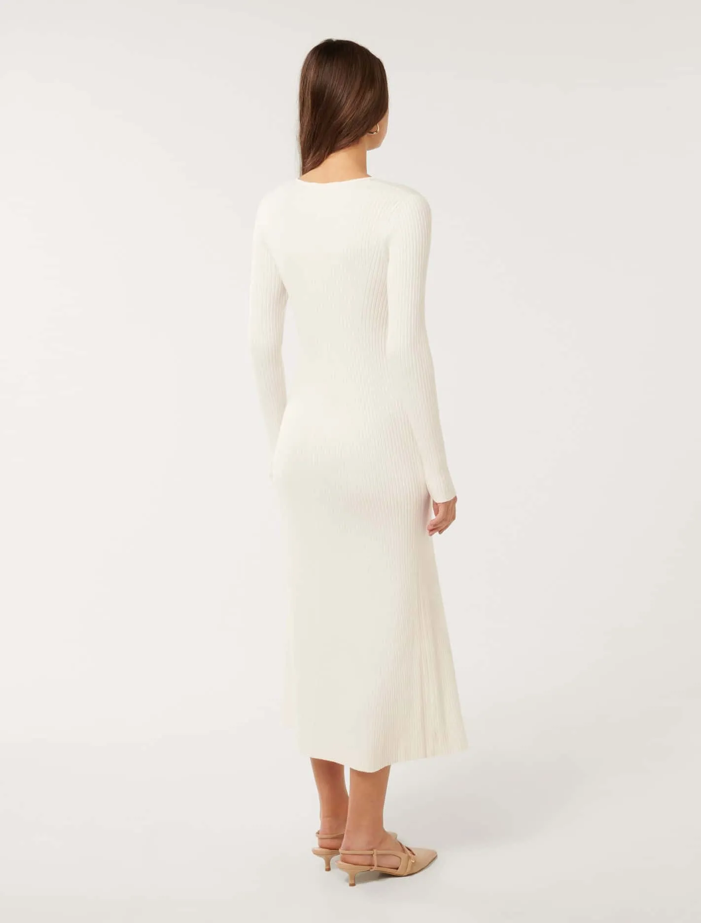Florence Rib Detail Midi Dress