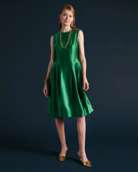 Florencia Dress Silk Emerald