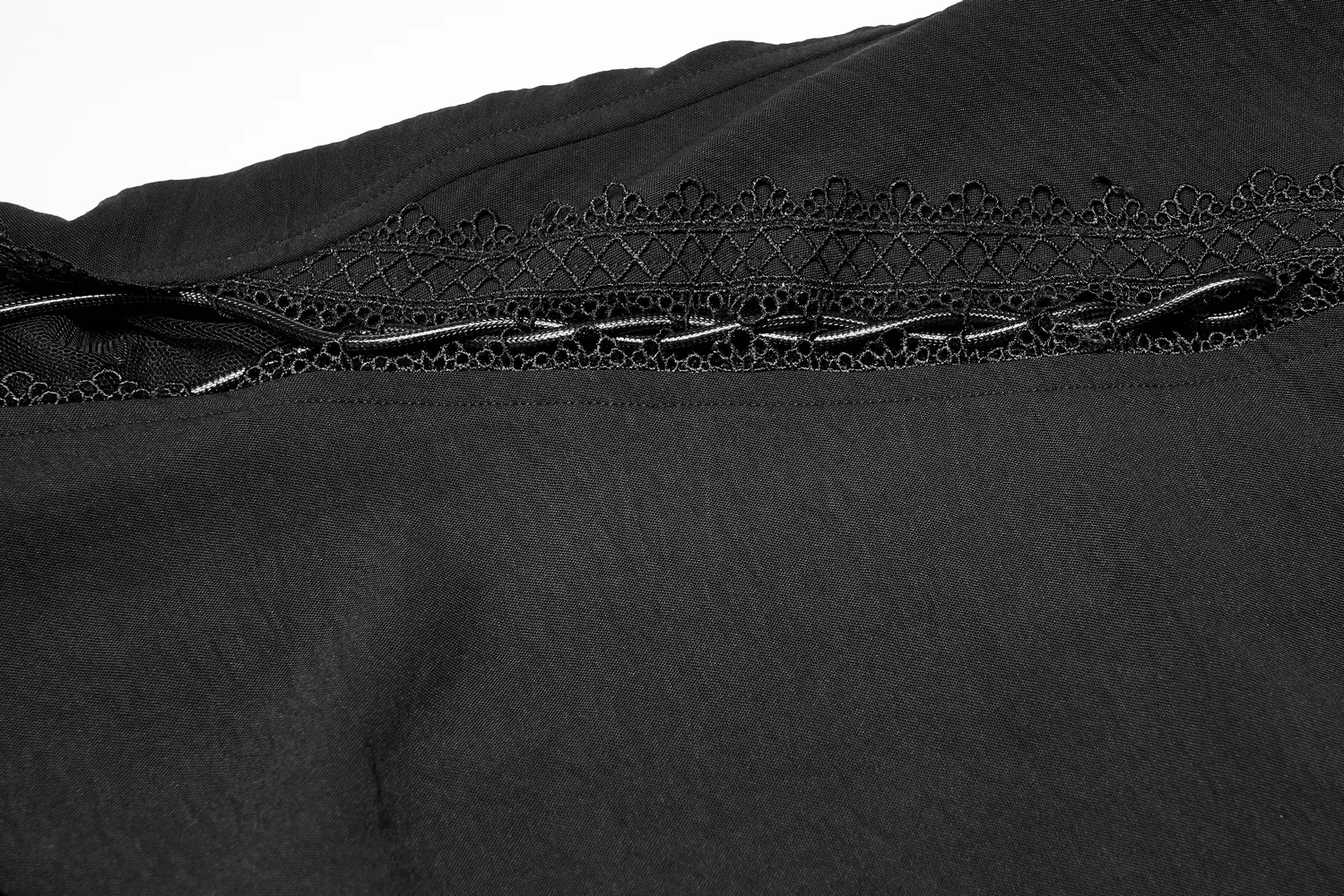 Gothic Asymmetrical Dress with Chiffon and Lace Detail