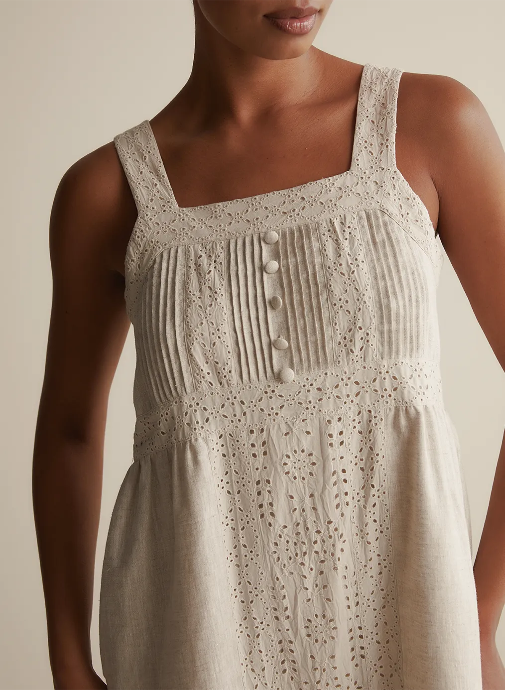 Gretal Linen Ramie Midi Dress | Flax