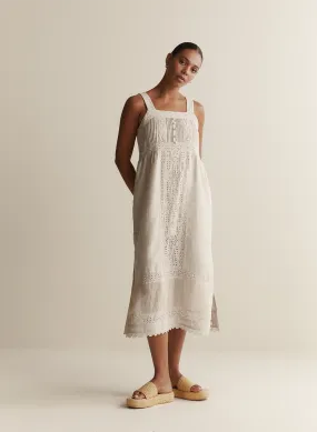 Gretal Linen Ramie Midi Dress | Flax
