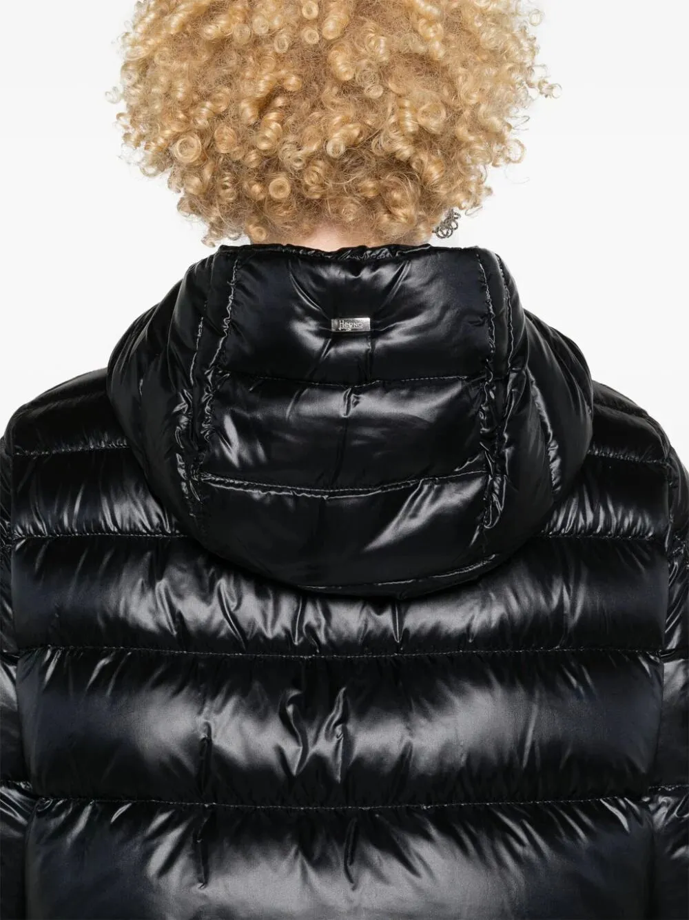 HERNO Luxurious Black Hooded Puffer Jacket