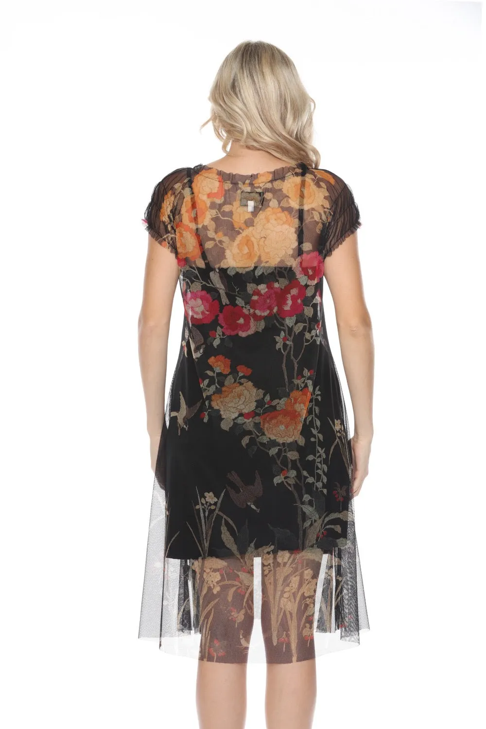Johnny Was Biya Yokono Floral Mesh Midi Dress B38623-O