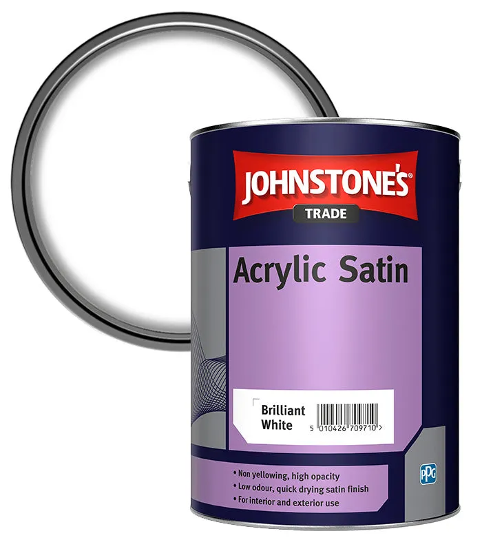 Johnstone's Trade Acrylic Satin Paint - Brilliant White