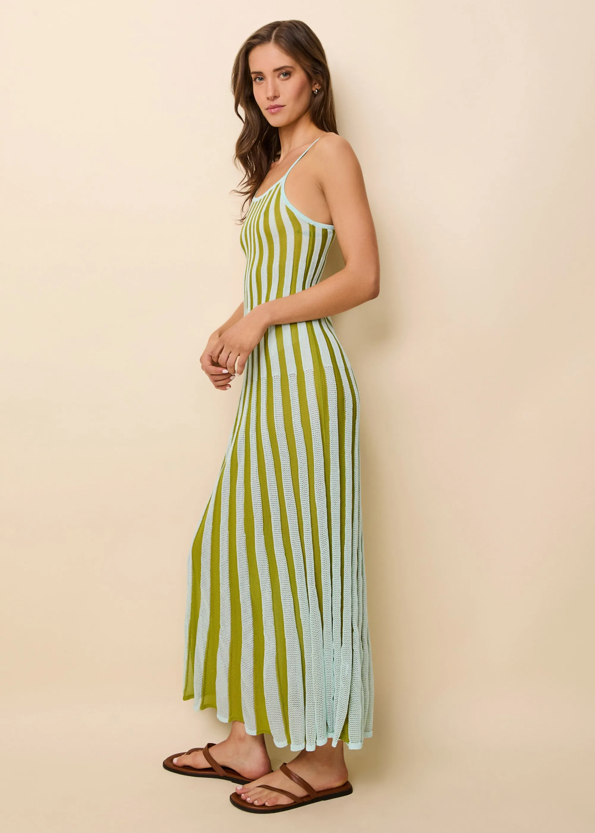 Kaylee Dress Sky Chartreuse