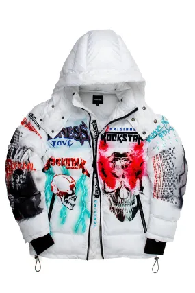 Kids Nash Puffer Jacket-White