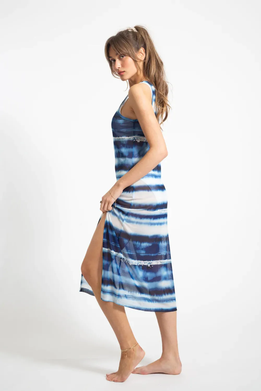Koy Resort Seascape Mesh Long Dress