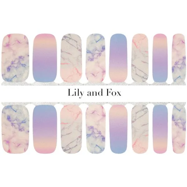Lily and Fox - Nail Wrap - Cotton Candy Skies
