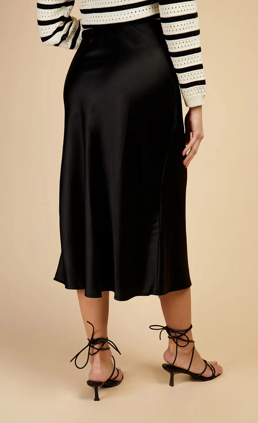 Marnie Satin Skirt (Black)
