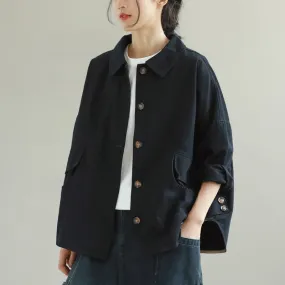 Max LuLu Autumn Outerwear Womens Khaki Korean Style Vintage Jacket Basic Lady Casual Coat Button Harajuku Loose Clothing