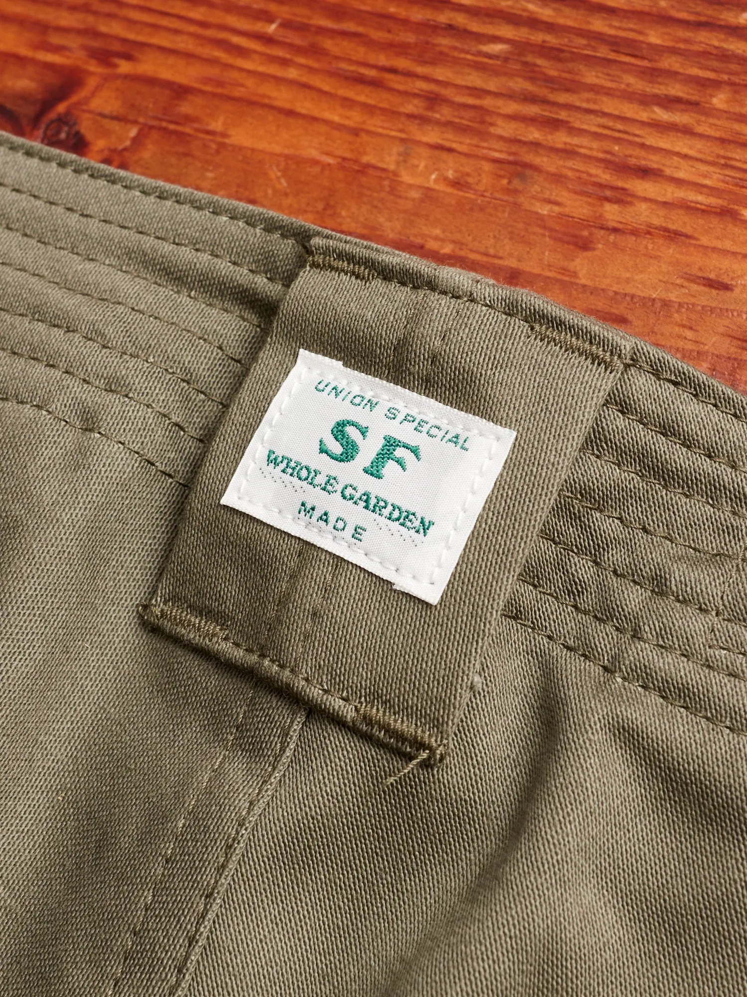 Overgrown Pants in Olive Military Satin